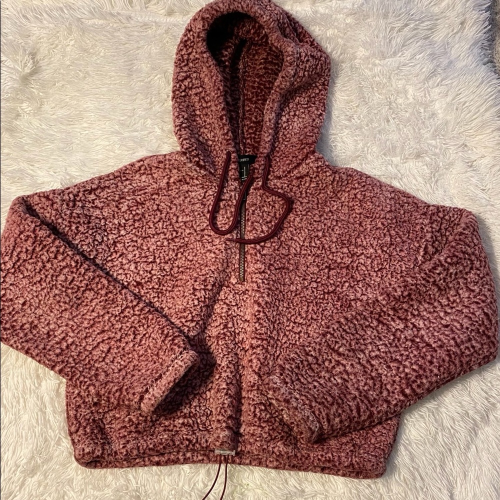 Fluffy pink sweater